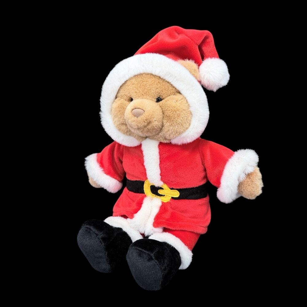 Vtg GUND Teddy Bear Santa Suit Plush 15 in Christmas Holiday Red 1993